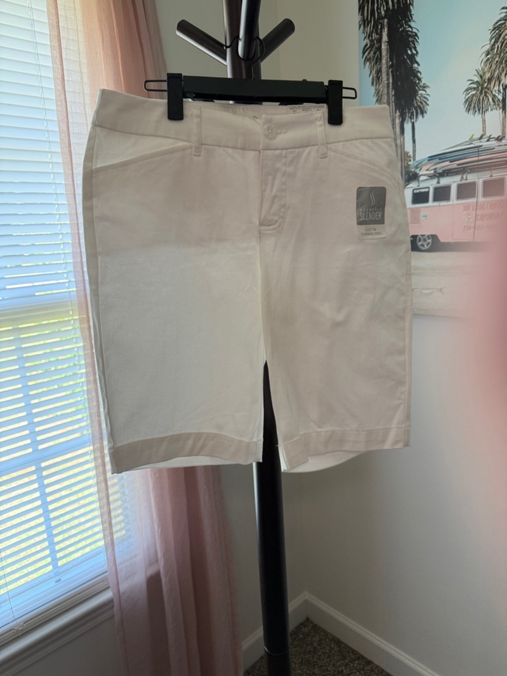 St. John's Bay White Women's Bermuda Shorts